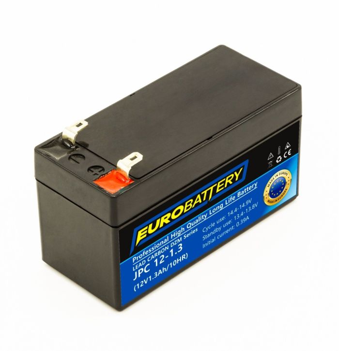 12v-1,3ah АКБ карбоновий EuroBattery JPC12-1.3 DZM (12в 1.3Аг)