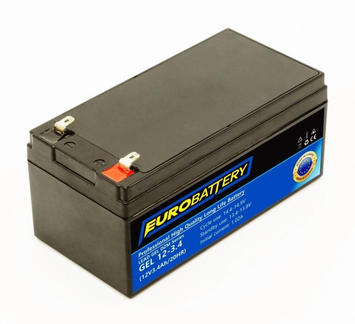 12v-3,4ah АКБ гелевий EuroBattery GEL 12-3.4 DZM (12в 3.4Аг)