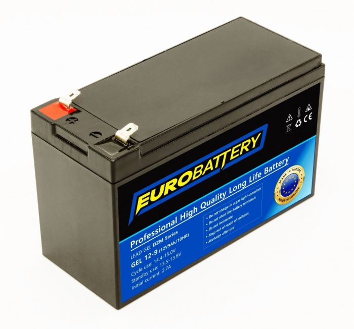 12v-9ah АКБ гелевий EuroBattery GEL 12-9 DZM (12в 9.0Аг)