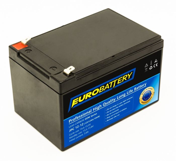 12v-12ah АКБ карбоновий EuroBattery JPC12-12 DZM (12в 12Аг)