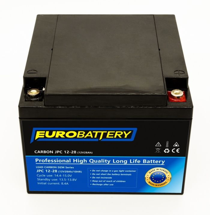 12v-28ah АКБ карбоновий EuroBattery JPC12-28 DZM (12в 28Аг)