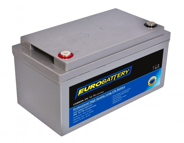 12v-75ah АКБ карбоновий EuroBattery JPC12-75 DZM (12в 75Аг)
