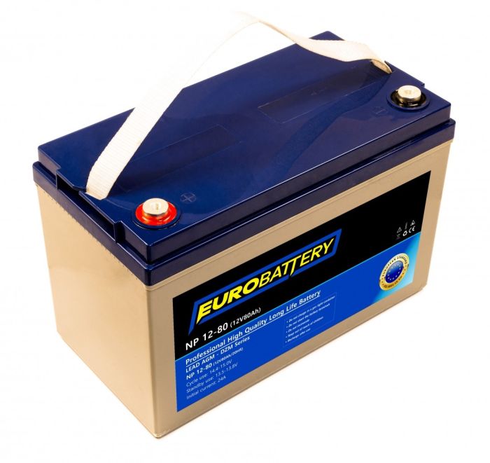 12v-80ah АКБ AGM EuroBattery NP 12-80 DZM (12в 80Ач)