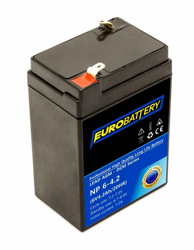 6v-4,2ah АКБ AGM EuroBattery NP 6-4.2DZM (6в 4.2Ач)