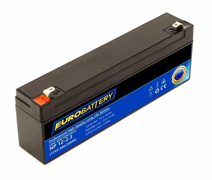 12v-2,3ah АКБ AGM EuroBattery NP 12-2.3 DZM (12в 2.3Ач)