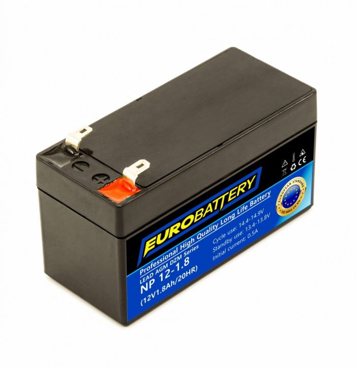 12v-1,8ah АКБ AGM EuroBattery NP 12-1.8 DZM (12в 1.8Ач)