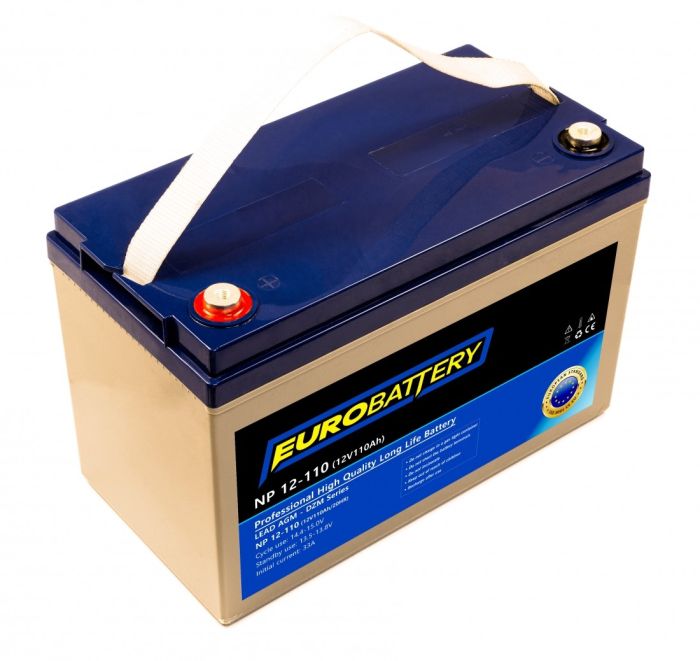 12v-110ah АКБ AGM EuroBattery NP 12-110 DZM (12в 110Ач)