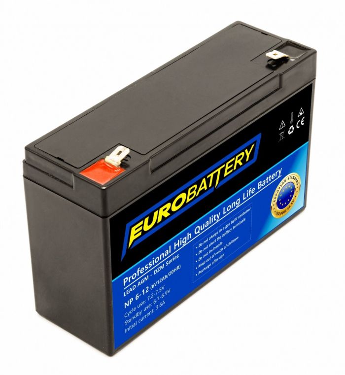 6v-12ah АКБ AGM EuroBattery NP 6-12 DZM (6в 12Ач)