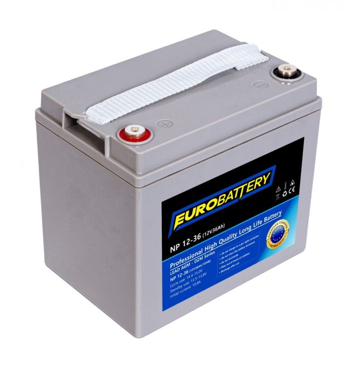 12v-36ah АКБ AGM EuroBattery NP 12-36 DZM (12в 36Ач)