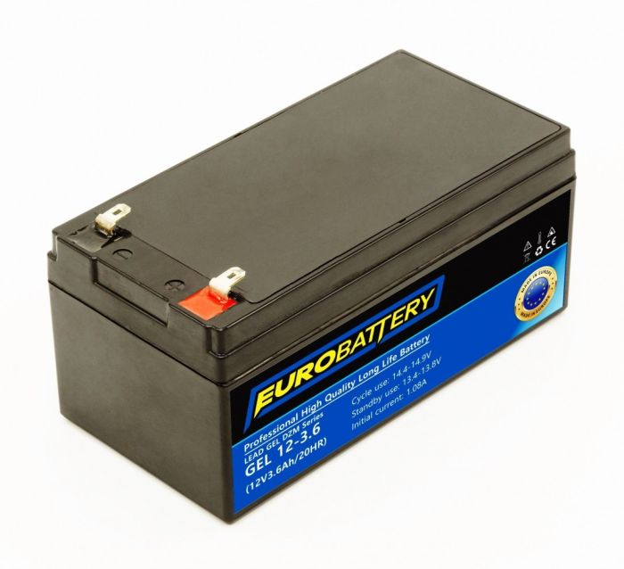 12v-3,6ah АКБ гелевий EuroBattery GEL 12-3.6 DZM (12в3.6Аг)