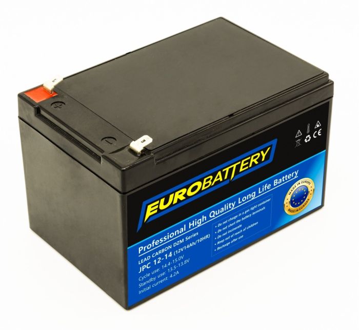 12v-14ah АКБ карбоновий EuroBattery JPC12-14 DZM (12в 14Аг)