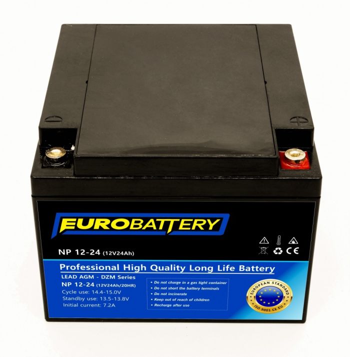 12v-24ah АКБ AGM EuroBattery NP 12-24 DZM (12в 24Ач)