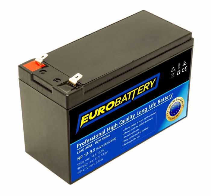 12v-9,5ah АКБ AGM EuroBattery NP 12-9.5 DZM (12в 9.5Ач)
