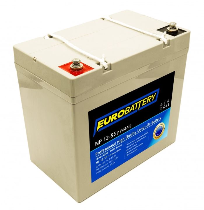 12v-55ah АКБ AGM EuroBattery NP 12-55 DZM (12в 55Ач)