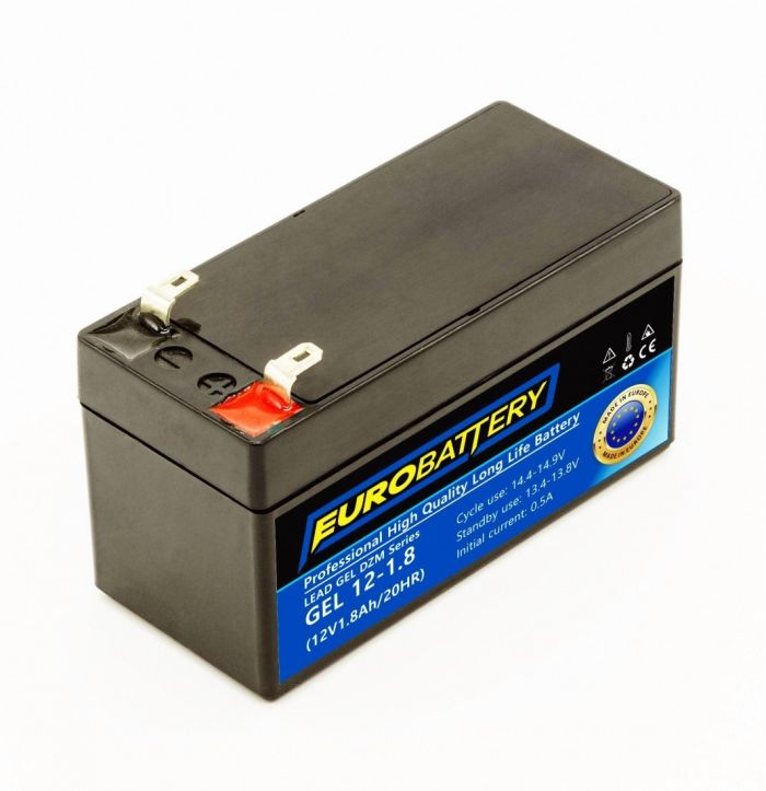 12v-1,8ah АКБ гелевий EuroBattery GEL 12-1.8 DZM (12в 1.8Аг)