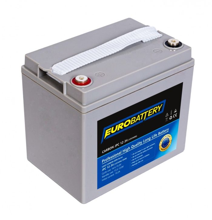 12v-34ah АКБ карбоновий EuroBattery JPC12-34 DZM (12в 34Аг)