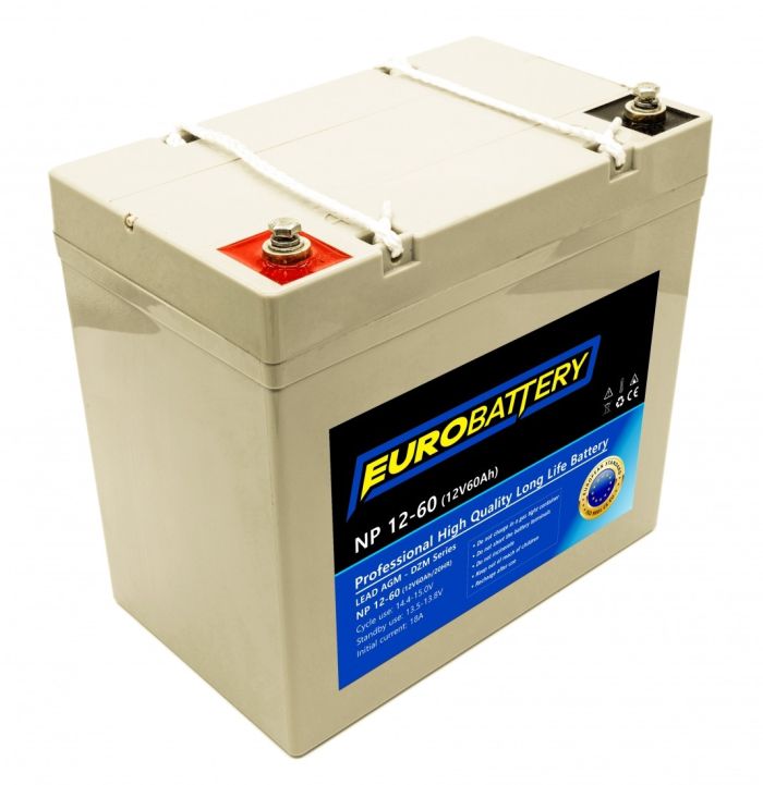 12v-60ah АКБ AGM EuroBattery NP 12-60 DZM (12в 60Ач)