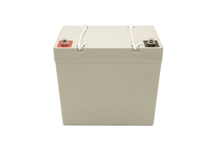 Корпус 12V 55Ah Акумулятора ABS пластик, Сірий, під Літієві та LiFePo4 збірки