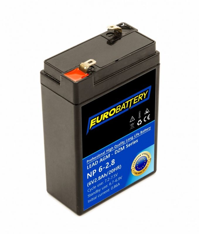 6v-2,8ah АКБ AGM EuroBattery NP 6-2.8 DZM (6в 2.8Ач)
