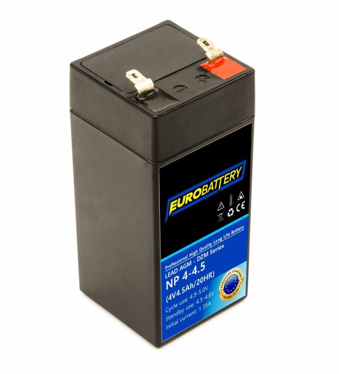 4v-4,5ah АКБ AGM EuroBattery NP 4-4 DZM (4в 4.5Ач)