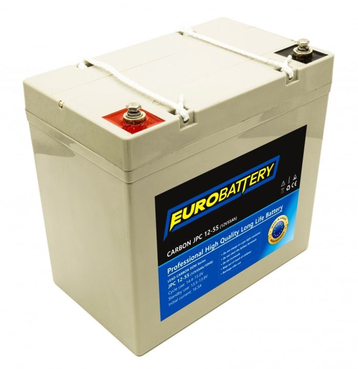 12v-55ah АКБ карбоновий EuroBattery JPC12-55 DZM (12в 55Аг)