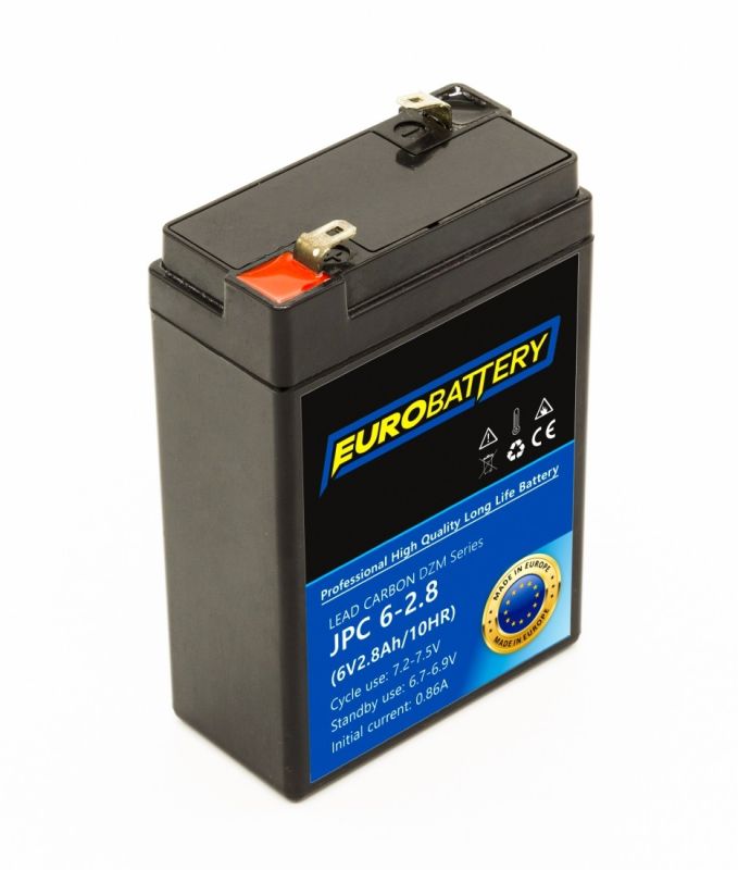 6v-2,8ah АКБ карбоновий EuroBattery JPC6-2.8 DZM (6в 2.8Аг)