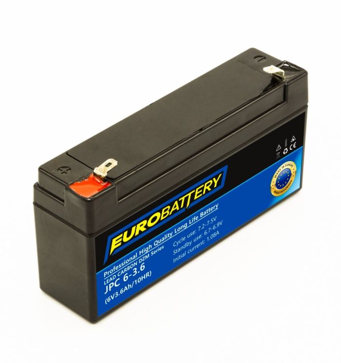 6v-3,6ah АКБ карбоновий EuroBattery JPC6-3.6 DZM (6в 3.6Аг)