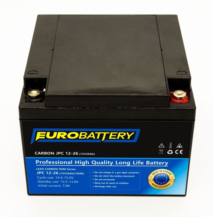 12v-26ah АКБ карбоновий EuroBattery JPC12-26 DZM (12в 26Аг)