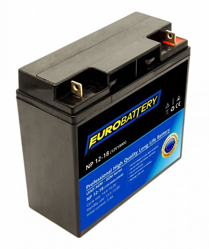 12v-18ah АКБ AGM EuroBattery NP 12-18 DZM (12в 18Ач)