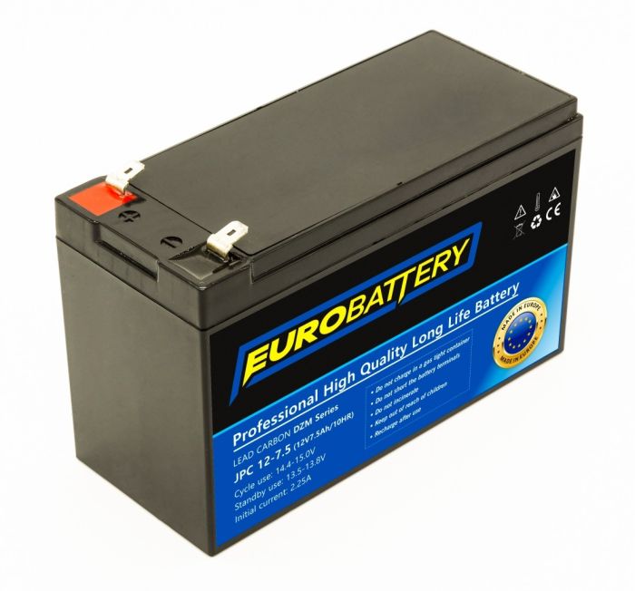 12v-7,5ah АКБ карбоновий EuroBattery JPC12-7.5 DZM (12в 7.5Аг)