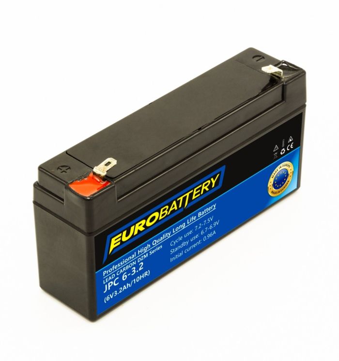 6v-3,2ah АКБ карбоновий EuroBattery JPC6-3.2 DZM (6в 3.2Аг)